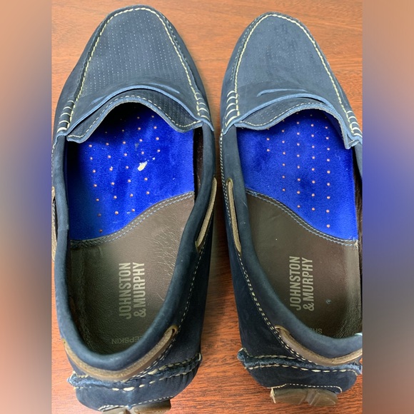 Johnston & Murphy | Gibson Navy Driver Sheepskin Penny Driving Loafer - 11 M - Picture 8 of 10